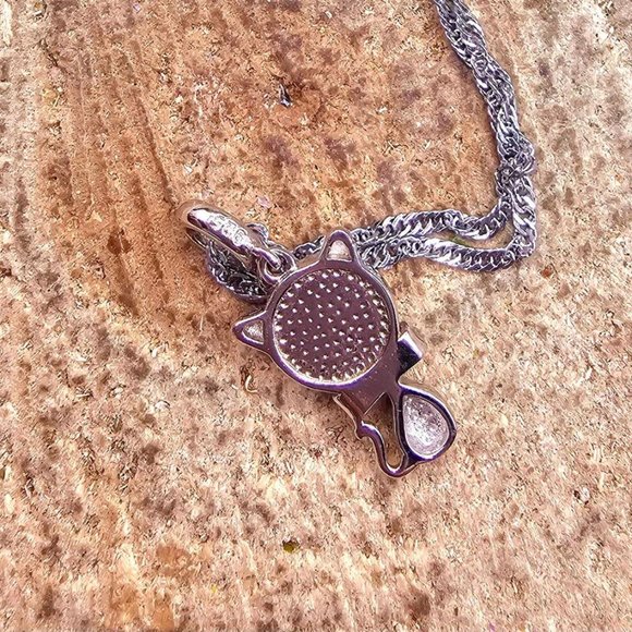 Genuine Nature Meteorite Cat 925 Stamped Pendant Necklace - Picture 4 of 10
